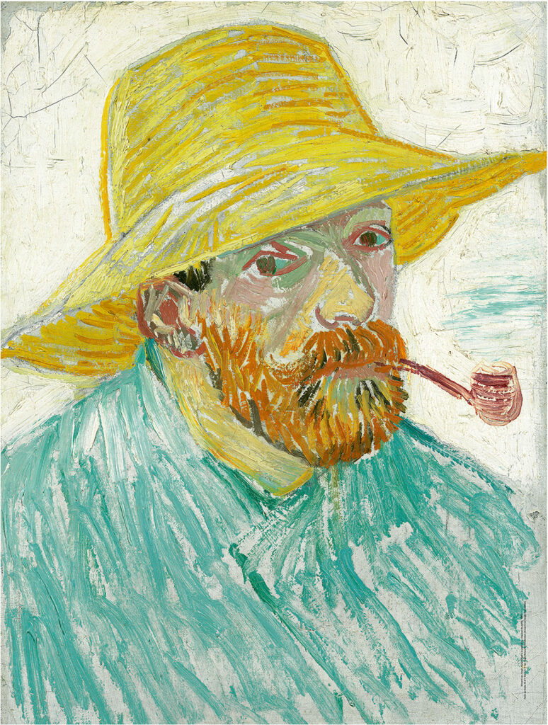 Vincent Van Gogh Autoportrait à la pipe et au chapeau de paille Fondation Vincent van Gogh Arles Vincent Van Gogh Autoportrait à la pipe et au chapeau de paille Fondation Vincent van Gogh Arles