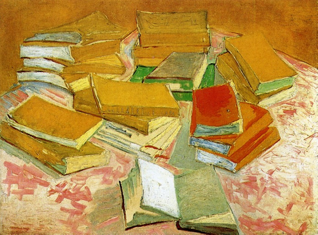 Image result for Van gogh   Piles of French Novels (1887, Van Gogh Museum, Amsterdam/Vincent van Gogh Foundation)