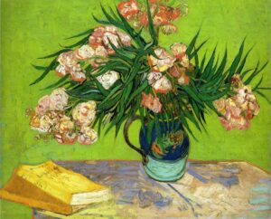 still-life-vase-with-oleanders-and-books