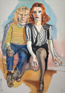 Alice Neel, "Jackie Curtis and Ritta Redd", 1970. Oil on canvas, 152,40 x 106,40 cm. Cleveland Museum of Art