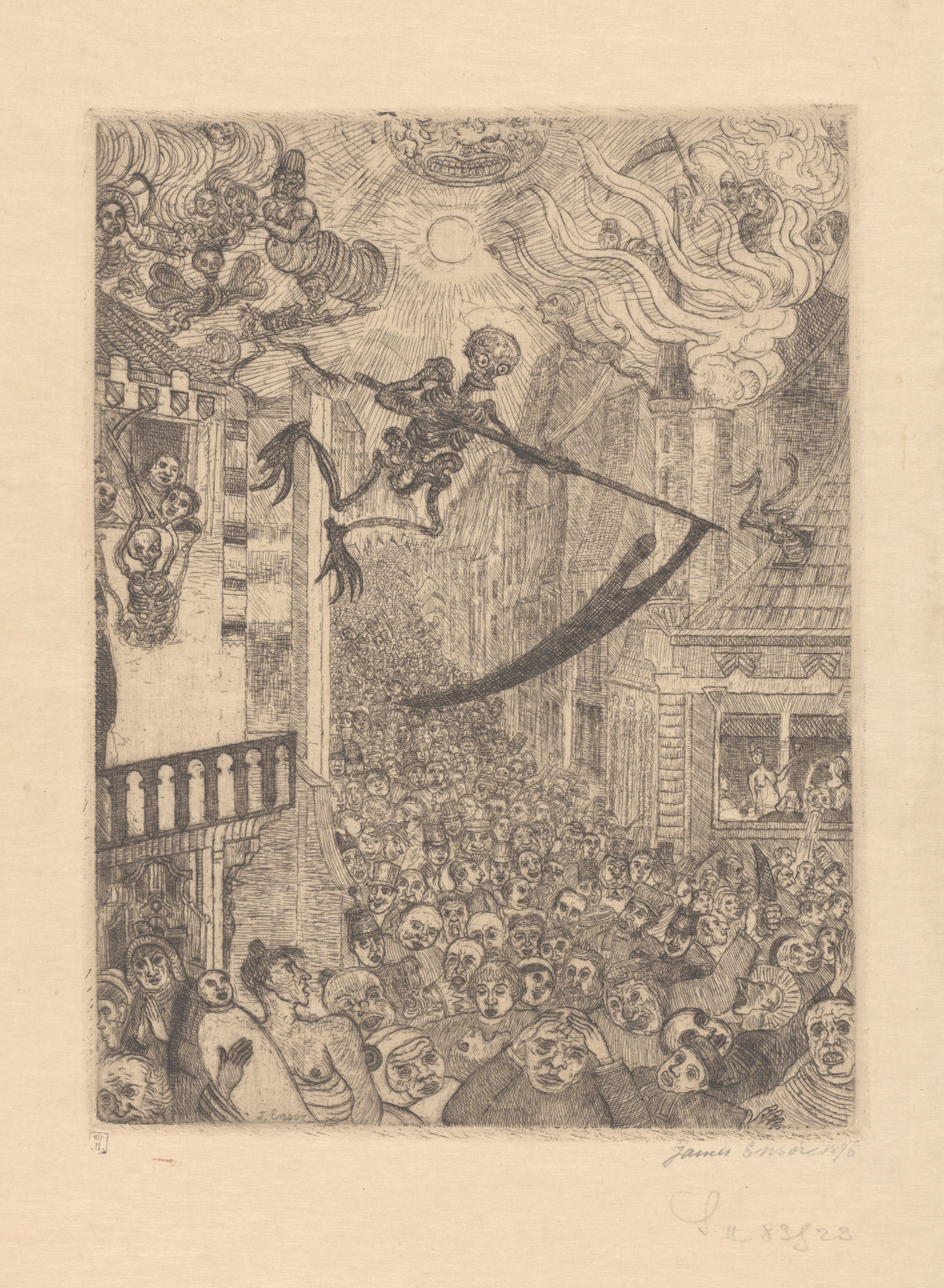James Ensor-Death Chasing the Flock of Mortals-1895